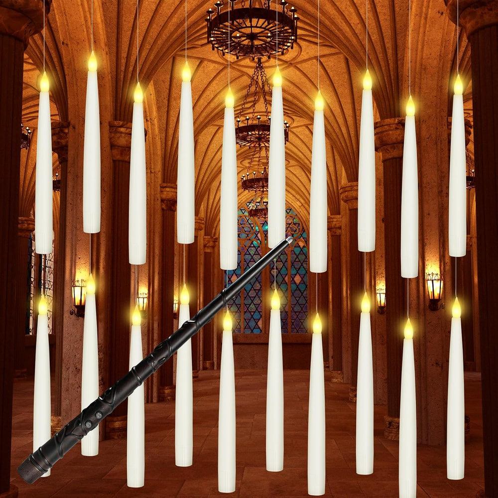 Boribim 20PCS Floating Candles with Wand, Magic Hanging Candles, Flickering W...