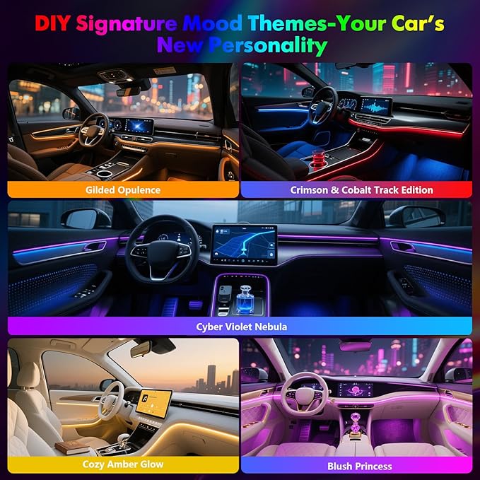 New Version Dreamcolor Acrylic Car Interior Lights 18 in 1 RGB Car Ambient