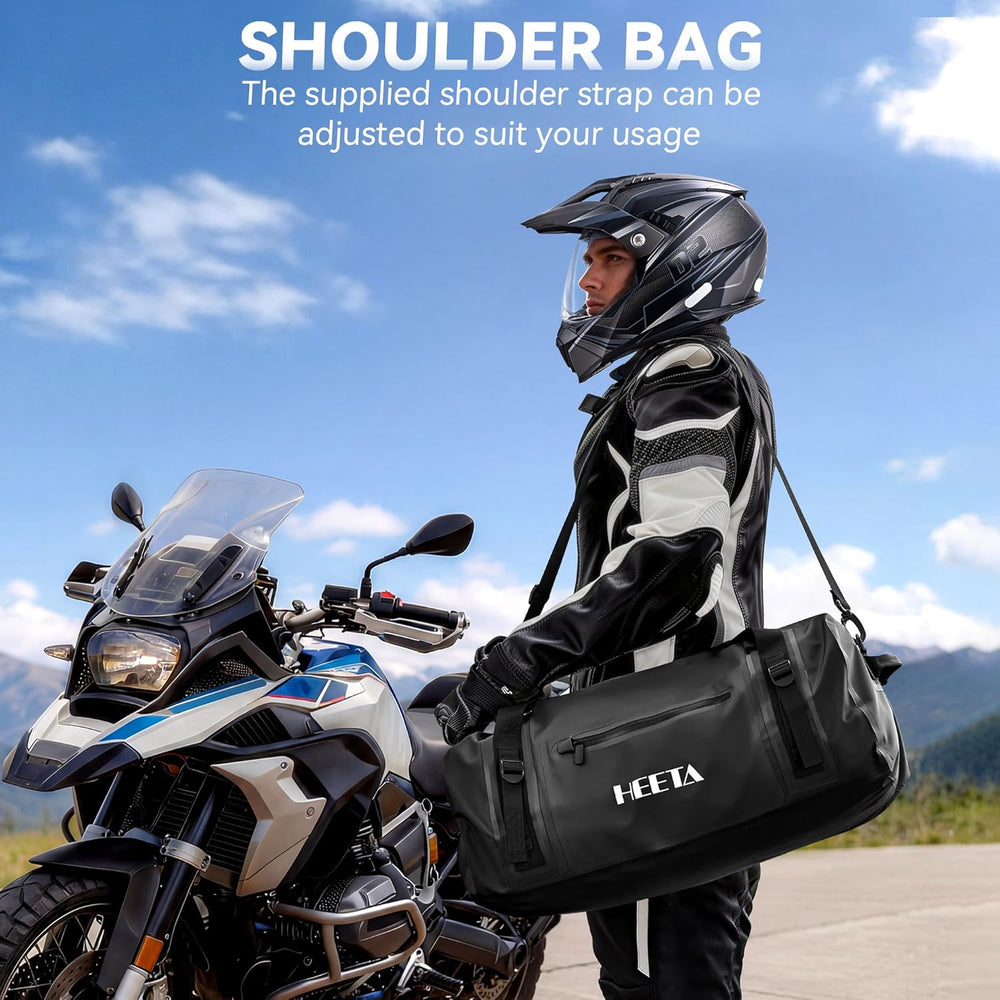 HEETA Waterproof Motorcycle Dry Bag, Waterproof Duffel Luggage Travel Bags wi...
