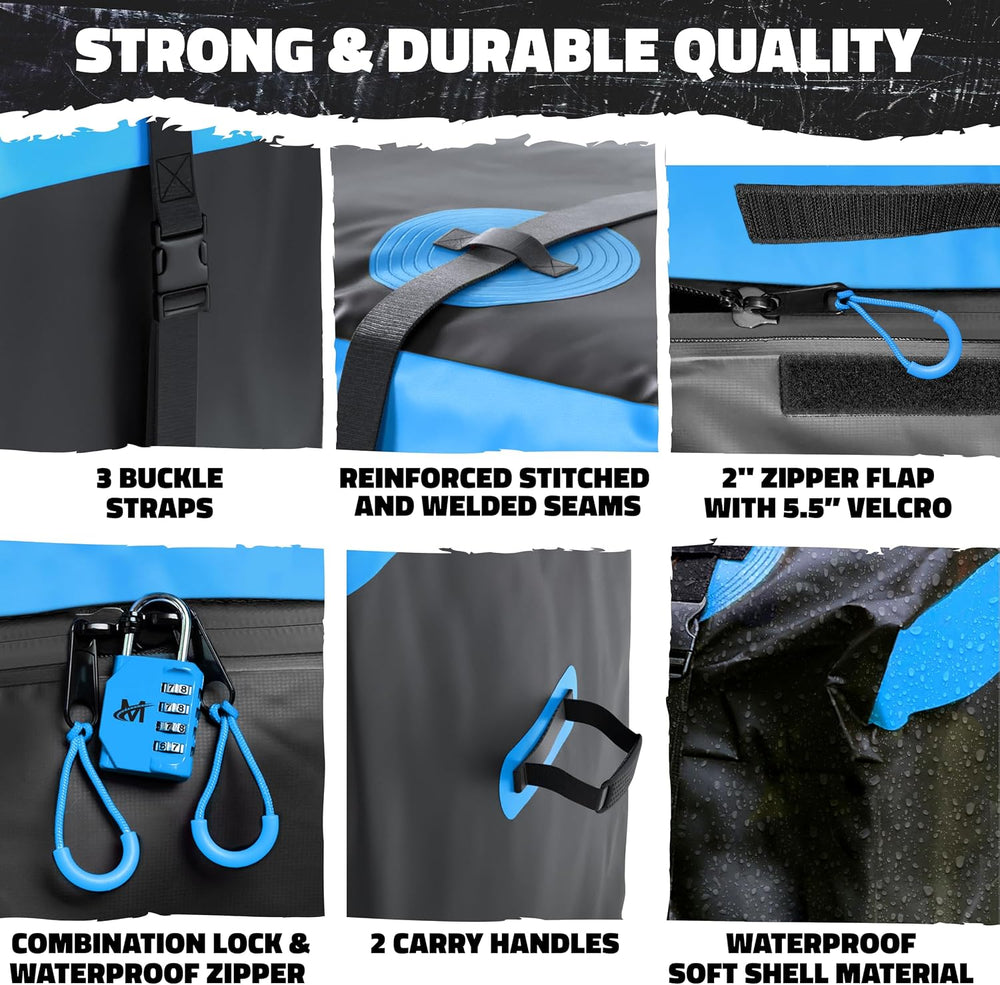 Mockins 25 Cu Ft Large Weatherproof Trailer Hitch Cargo Carrier Bag Set | 60&...
