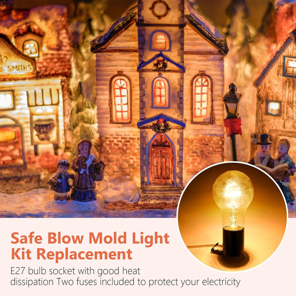 Meonum 4 Set Blow Mold Light Kit E26 E27 Socket, Cord with Switch and Plug