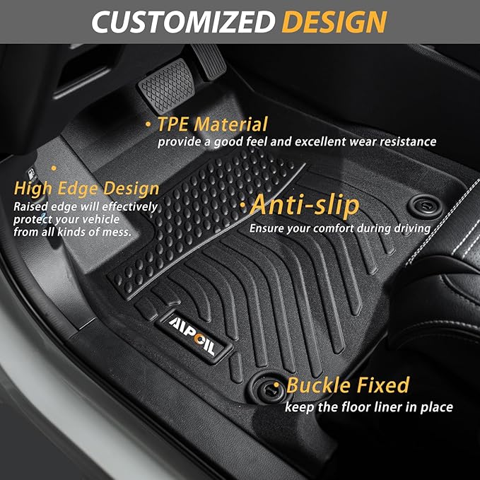 AIPOIL® Floor Mats for 2012-2018 Ford Focus | All-Weather | Easy to Clean |