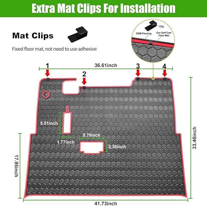 EZGO TXT Golf Cart Full Coverage Floor Liner Mat, fits EZGO TXT, Express S4