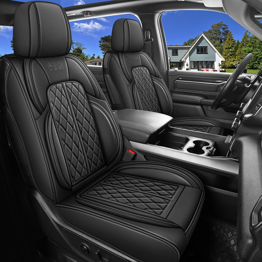 Car Seat Cover Custom Fit for Dodge Ram 1500 2500 3500 2002-2024 Faux Leather