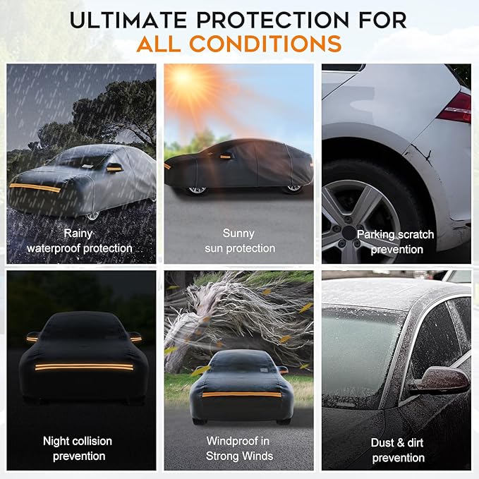 Sedan Car Cover Waterproof All Weather