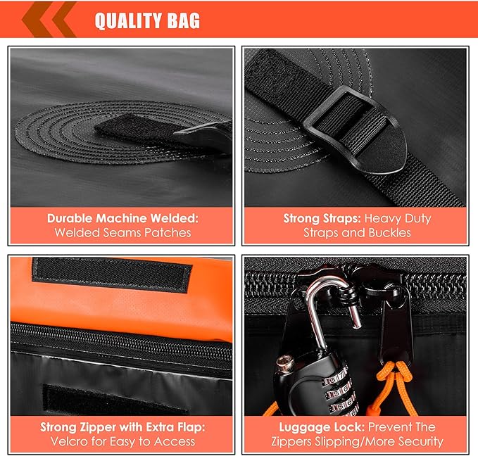 MeeFar Hitch Mount Cargo Carrier Bag Soft Shell 100% Waterproof 15 Cubic Feet