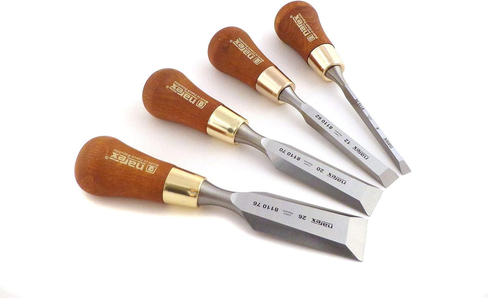 Narex 4 pc set 6 mm (1/4) , 12 mm (1/2) , 20 mm (11/16) , 26 mm (1-1/16) Butt...