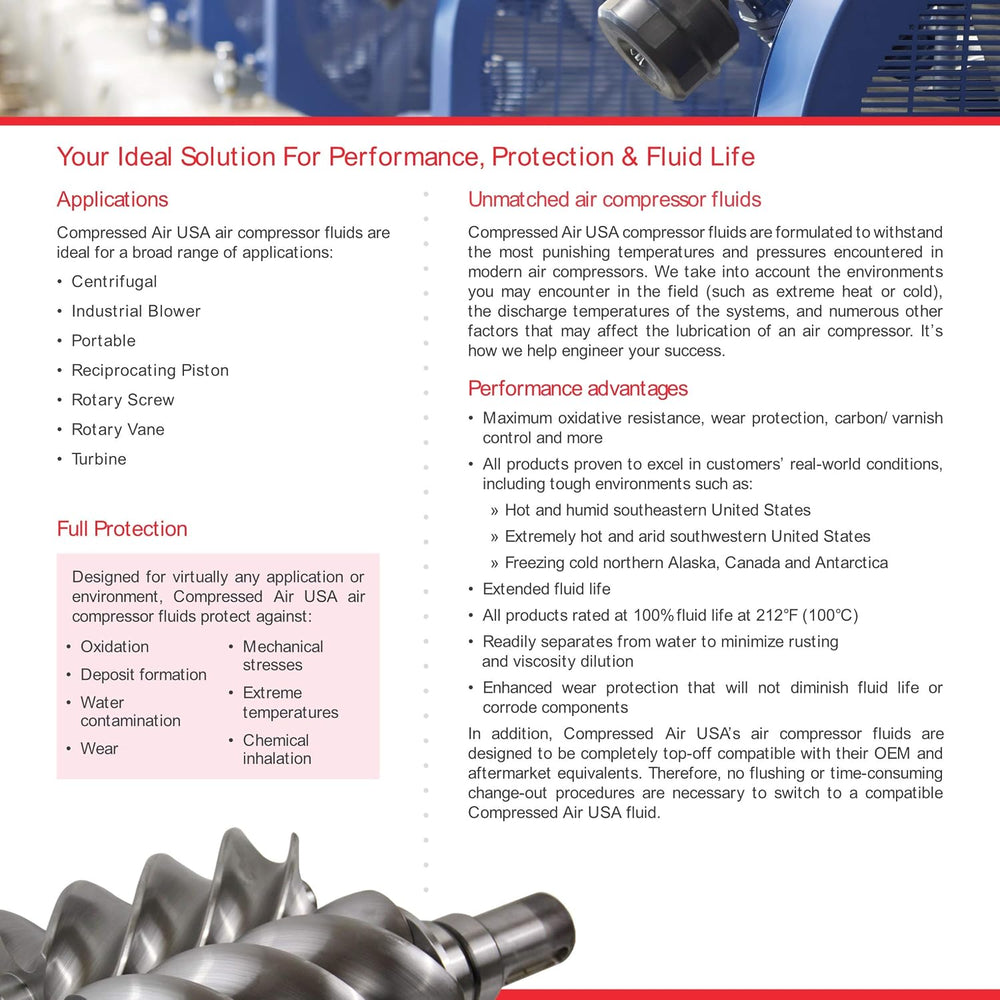 Compressed Air USA Breathing Safe Lubricating Oil for High Pressure Reciproca...