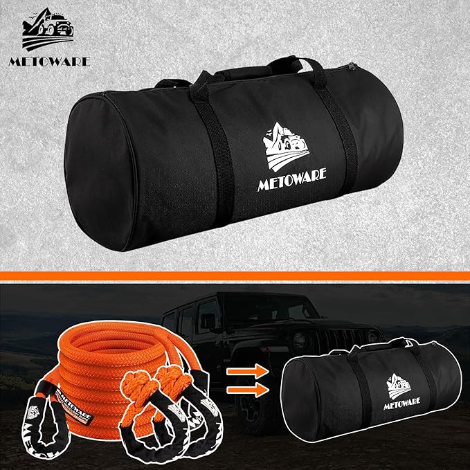 METOWARE Kinetic Recovery Rope 35, 000 LBS Offroad Tow Kit