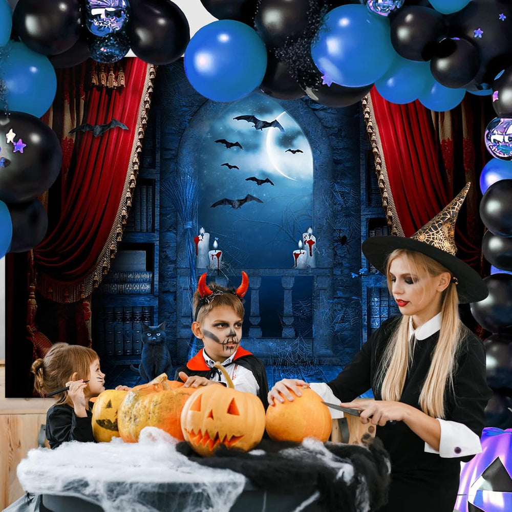 Avezano 10x7ft Halloween Backdrop Spooky Medieval Vampire Photo Background