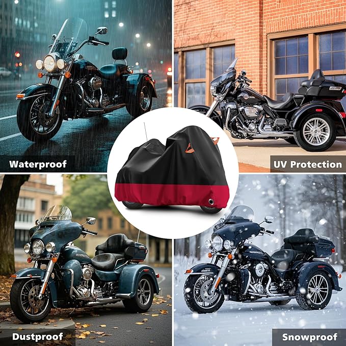 Trike Motorcycle Cover, Outdoor Waterproof Vehicle Cover