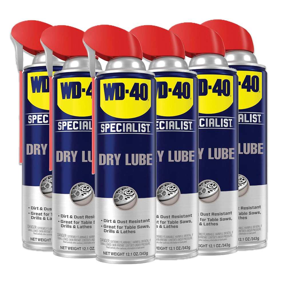WD-40 Specialist Dry Lube, Long-Lasting, New Bigger Can, 12.1 OZ [6-Pack]