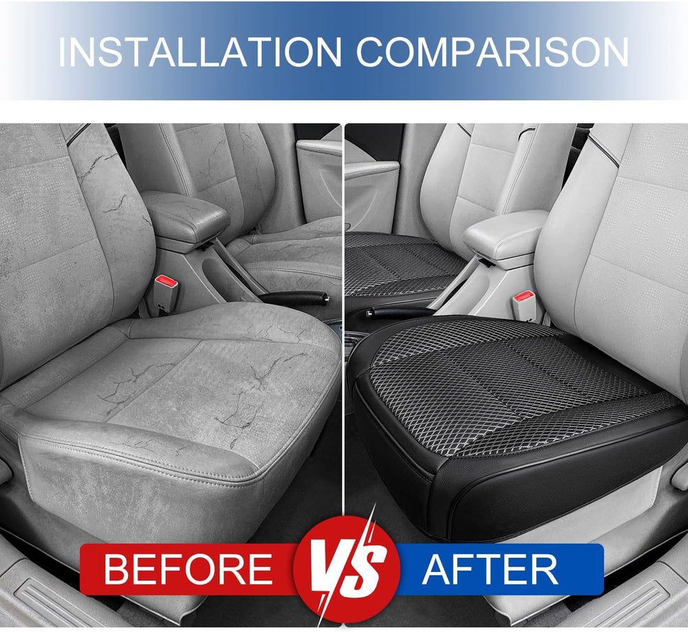 2 Pack Black Ventilated Bottom Car Seat Cover