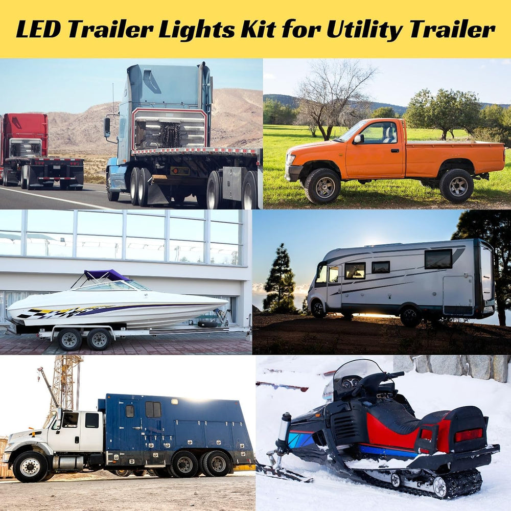 6 Inch Oval Led Trailer Lights Kit with Mounting Bracket