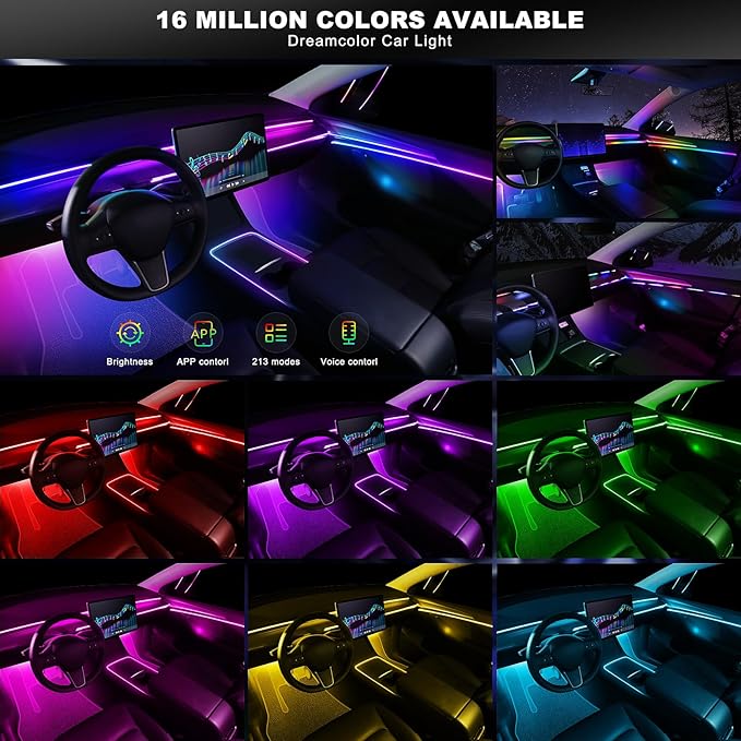 Dreamcolor Acrylic Interior Car LED Strip Light