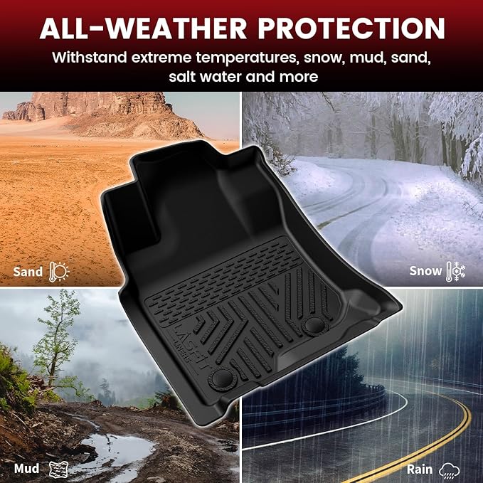 LASFIT Floor Mats&Trunk Mat for Toyota 4Runner 2013-2024 All Weather TPE ...