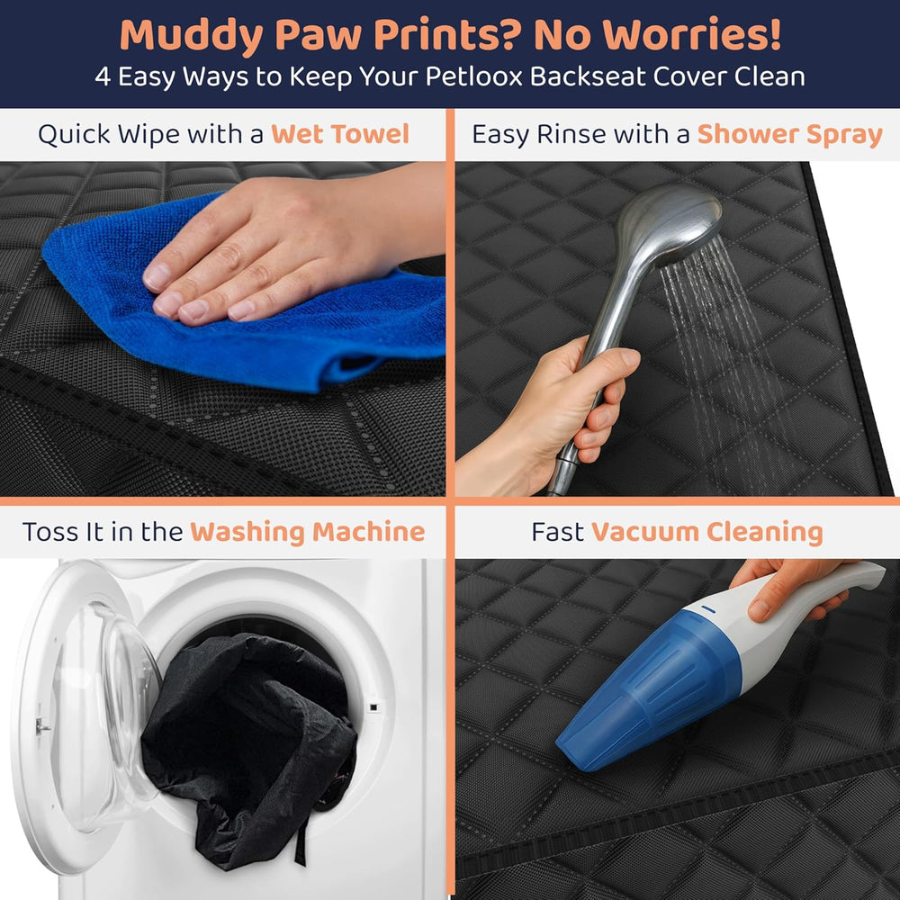 Dog Car Seat Cover for Back Seat, Dog Hammock for Car, SUV, Truck & Tesla