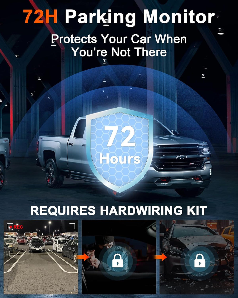 15-Min Easy to Install Dash Cam: Dual Camera with Night Vision for Truck