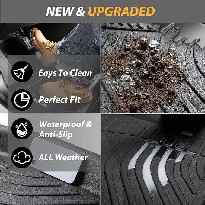 AIPOIL® Floor Mats for 2011-2014 Ford Explorer 7 Seats | All-Weather | Easy to