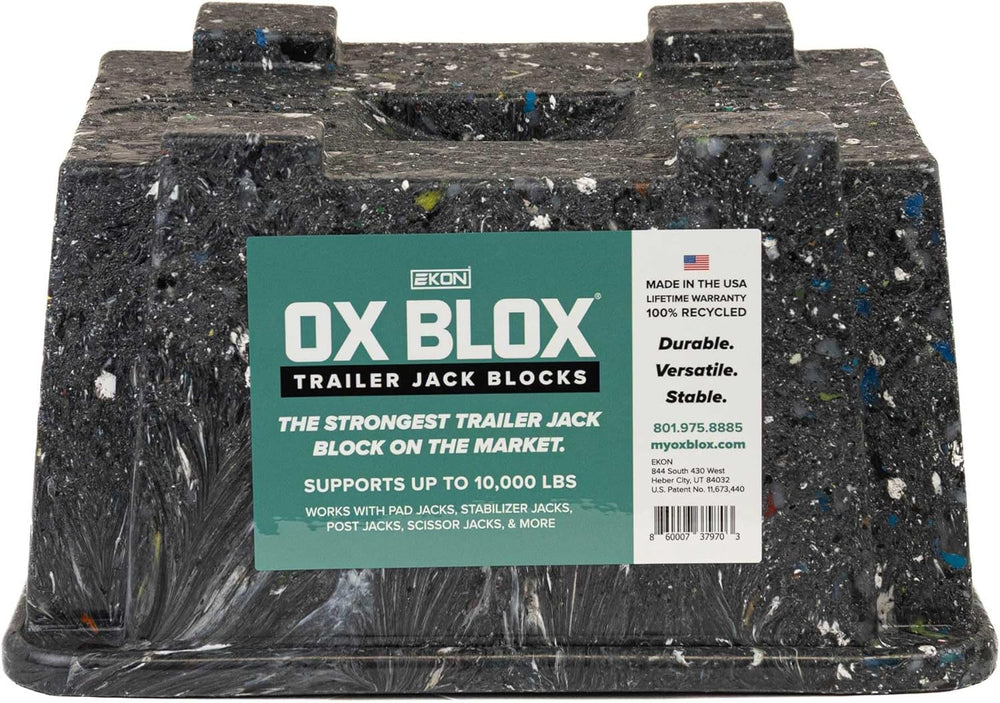 OX BLOX Heavy Duty Trailer Jack Block - 10,000 lb Capacity - Made in USA | RV...