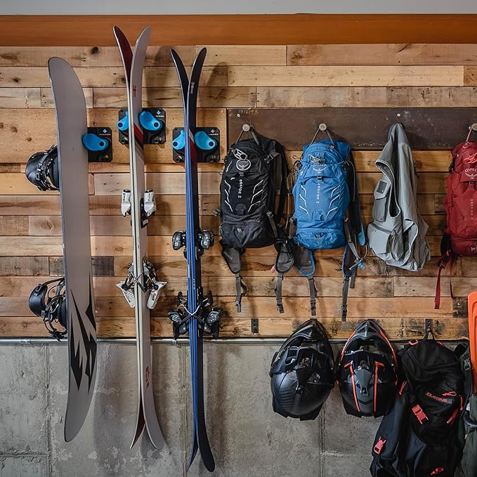 Ultimate Ski & Snowboard Wall Rack | Secure, Non-Slip Storage | Fits Any ...