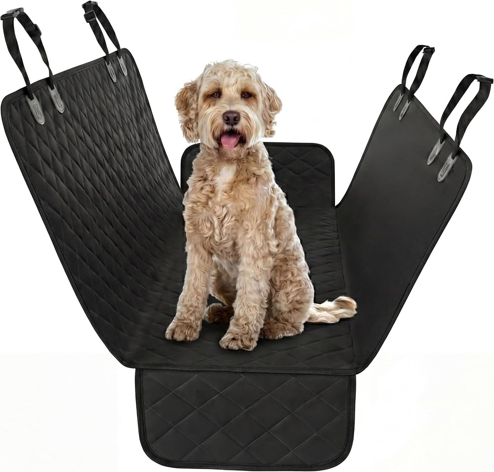 Active Pets Black Standard Dog Car Hammock Back Seat Cover, Waterproof Backse...