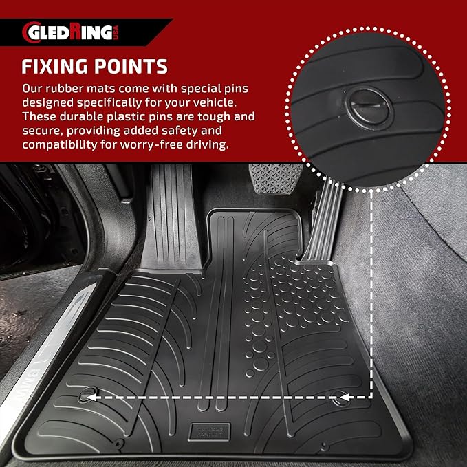 Gledring USA Custom Fit All-Weather Rubber Floor Mats Intended