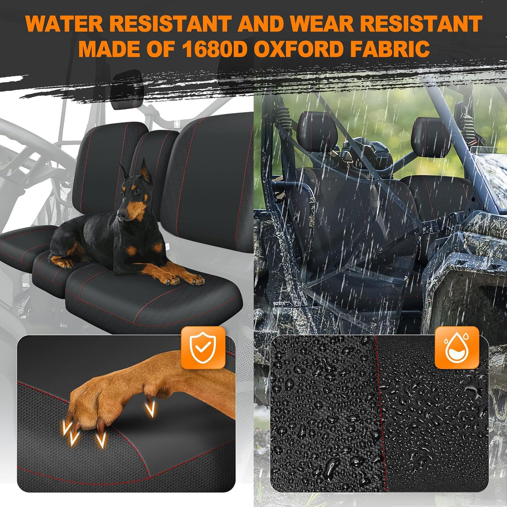 BORDAN UTV Seat Cover for 2016-2025 Can Am Defender DPS MAX 6X6 PRO Split Ben...