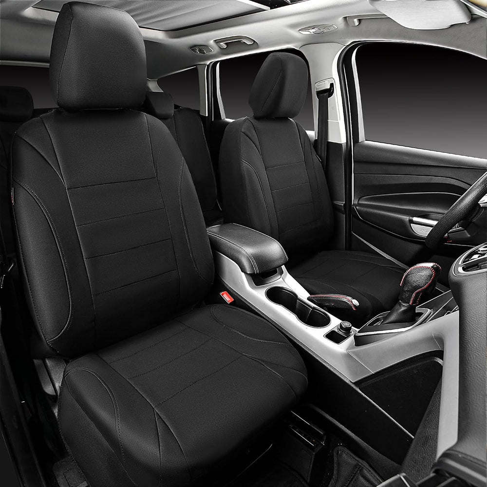 CAR PASS Neoprene Waterproof Seat Covers, Universal Fit Black Full Sets, Prot...