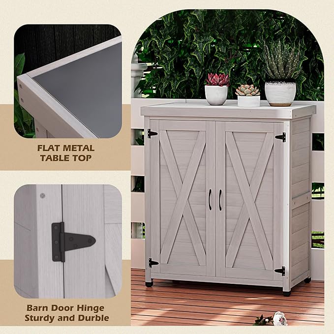 Outdoor Storage Shed Waterproof, Potting Shed