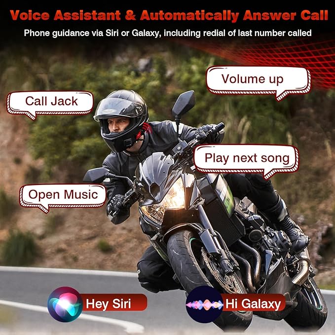 Motorcycle Helmet Headset Support 8 Riders Group Intercom Communication System