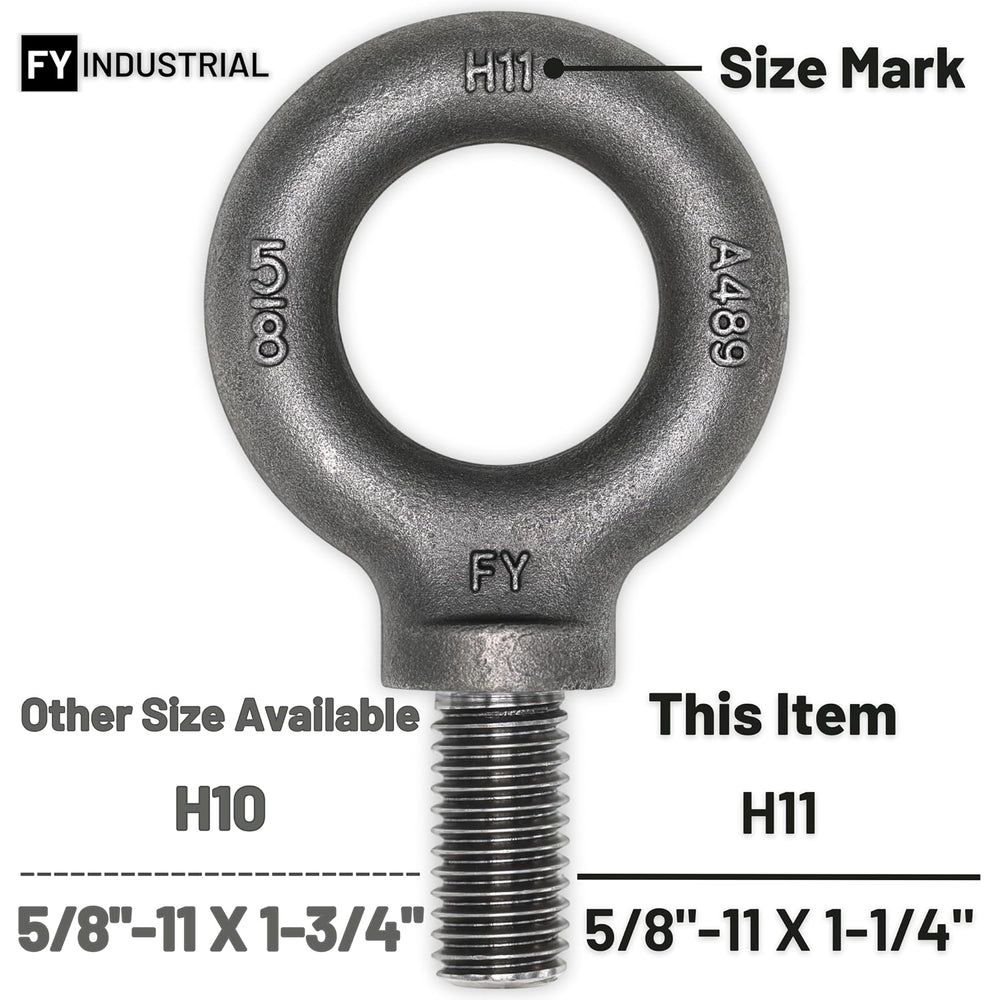 Box of 7 Pcs Lifting Shoulder Eye Bolts 5/8"-11 X 1-1/4"