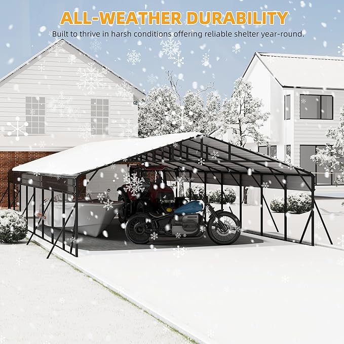 20' x 40' x 8.5' Heavy Duty Metal Carport