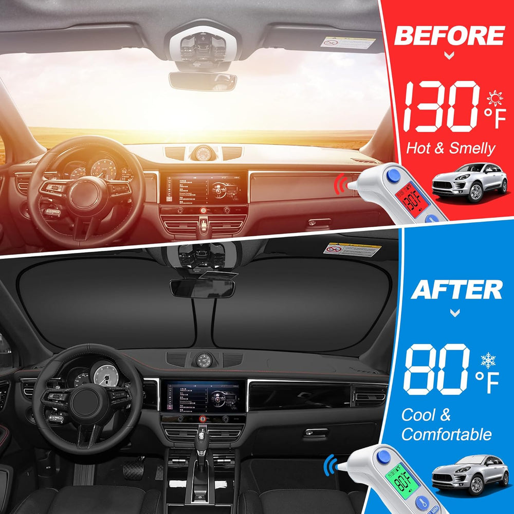 Front Windshield ＆ Side Window Sun Shade for 1992-2025 Fo-rd E-Series E-150 E...