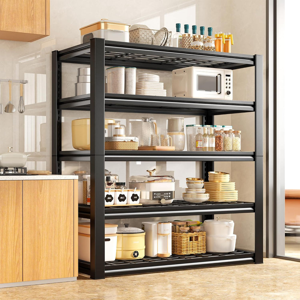 REIBII 2 Pack Garage Shelving 3200 LBS Load Space Saving Storage Shelves