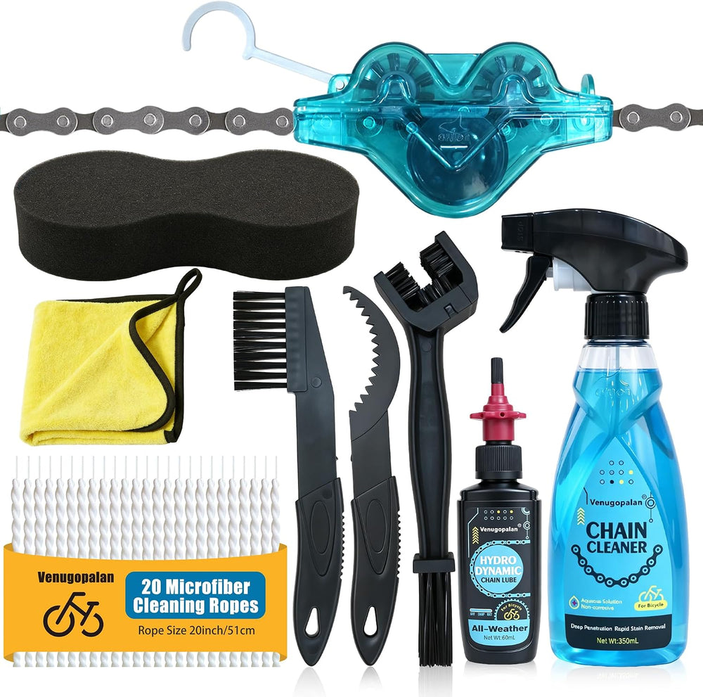 Bike Chain Cleaning Kit with 350mL Degreaser & 60mL All-Weather Chain Lub...