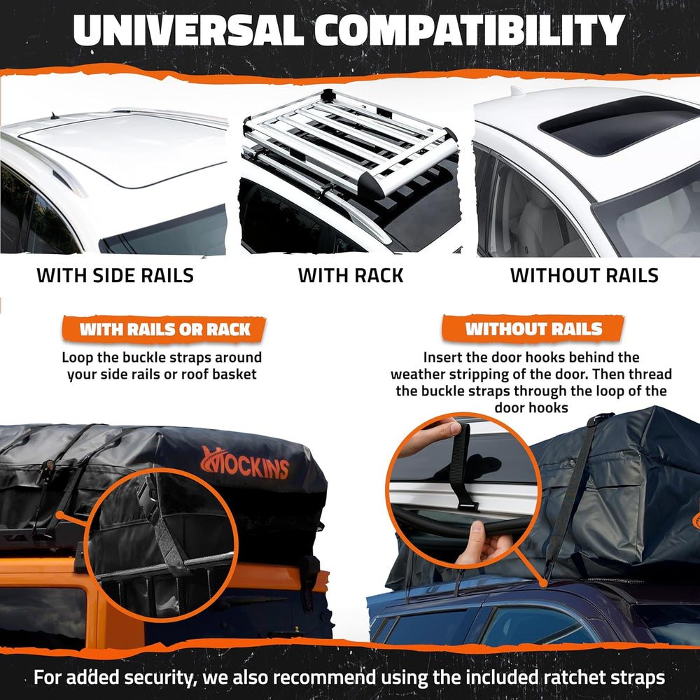 Mockins 25 CuFt Waterproof Rooftop Cargo Carrier Bag | 60"x43"x17&q...