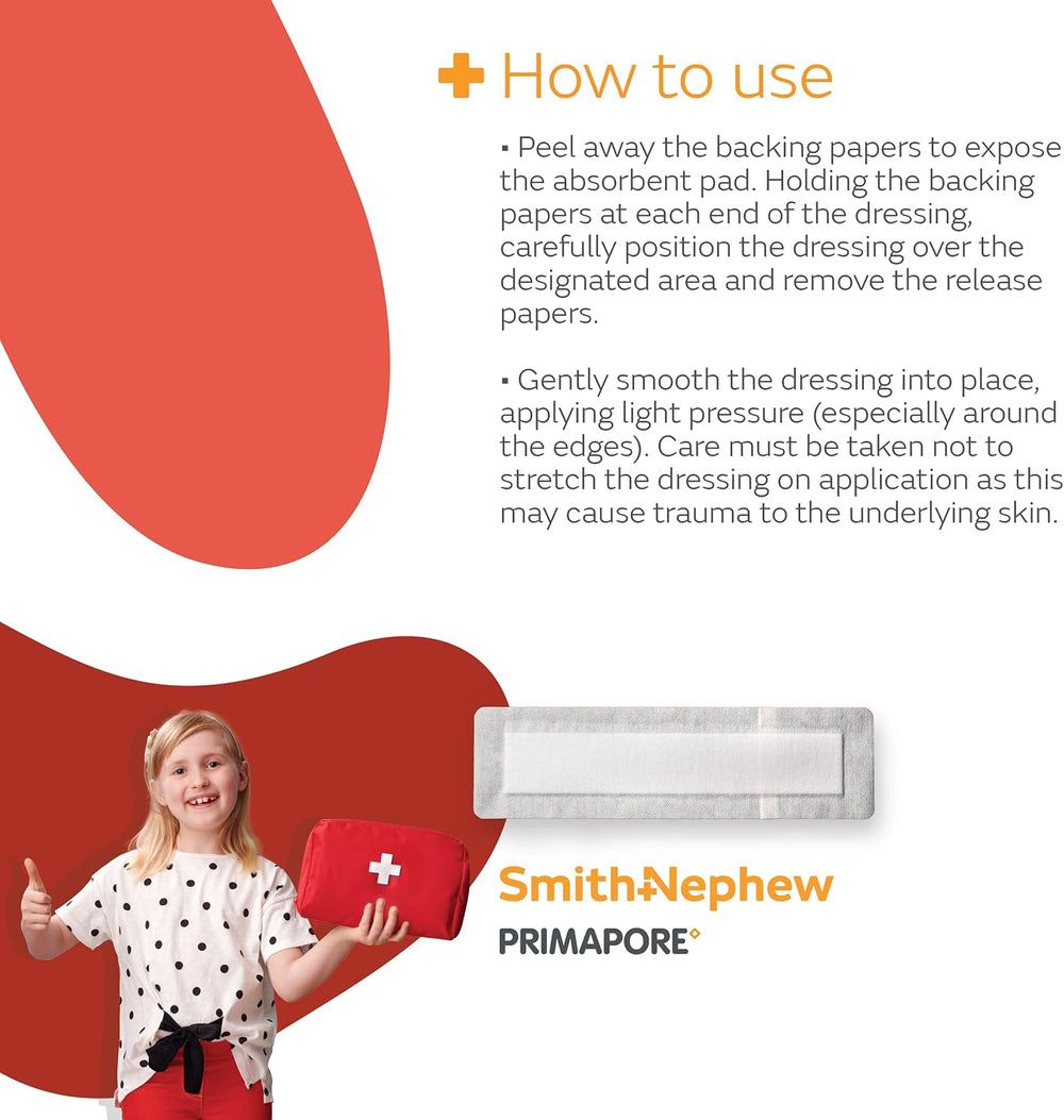 Smith+Nephew PRIMAPORE Adhesive 35X10CM CTN 20