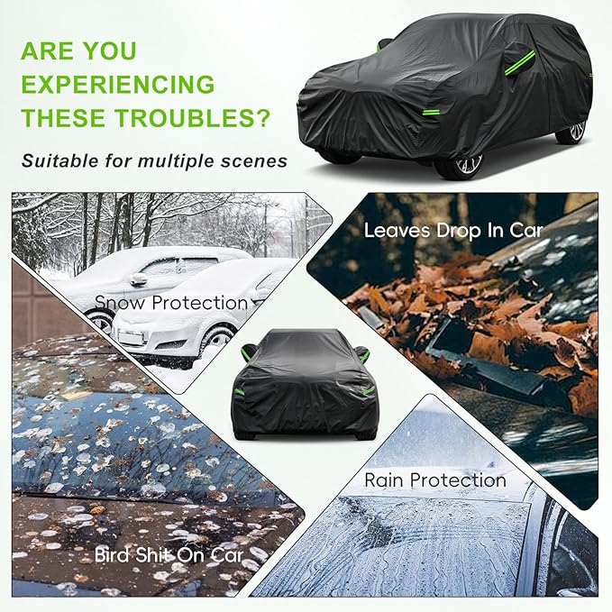 KouKou Car Cover Waterproof All Weather, 7 Layers Outdoor Car Covers