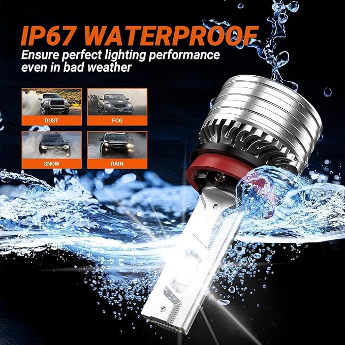SEALIGHT X4I H7 Bulbs, 55000LM Super Bright H 7 Fog Bulbs (2 Pack)