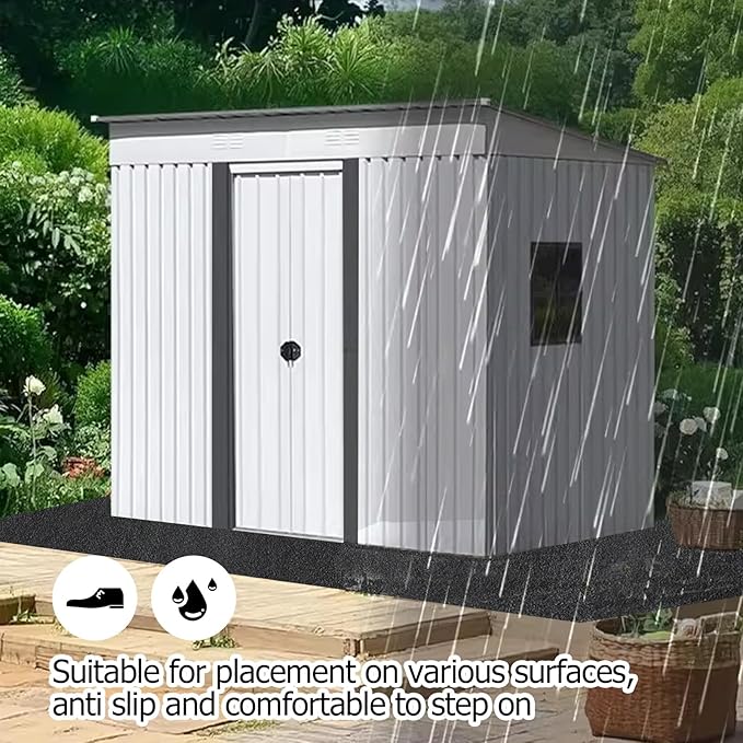 Outdoor Storage Shed Floor Mat, 8.2*10.2FT Waterproof Washable Garden Flooring