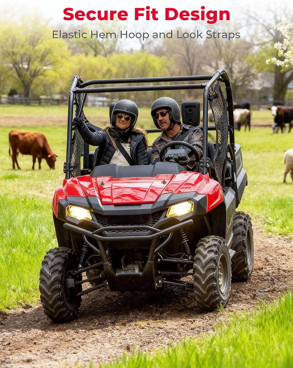 KEMIMOTO UTV Seat Covers Compatible with 2014-2025 Pioneer 700 700-4, UV Scra...