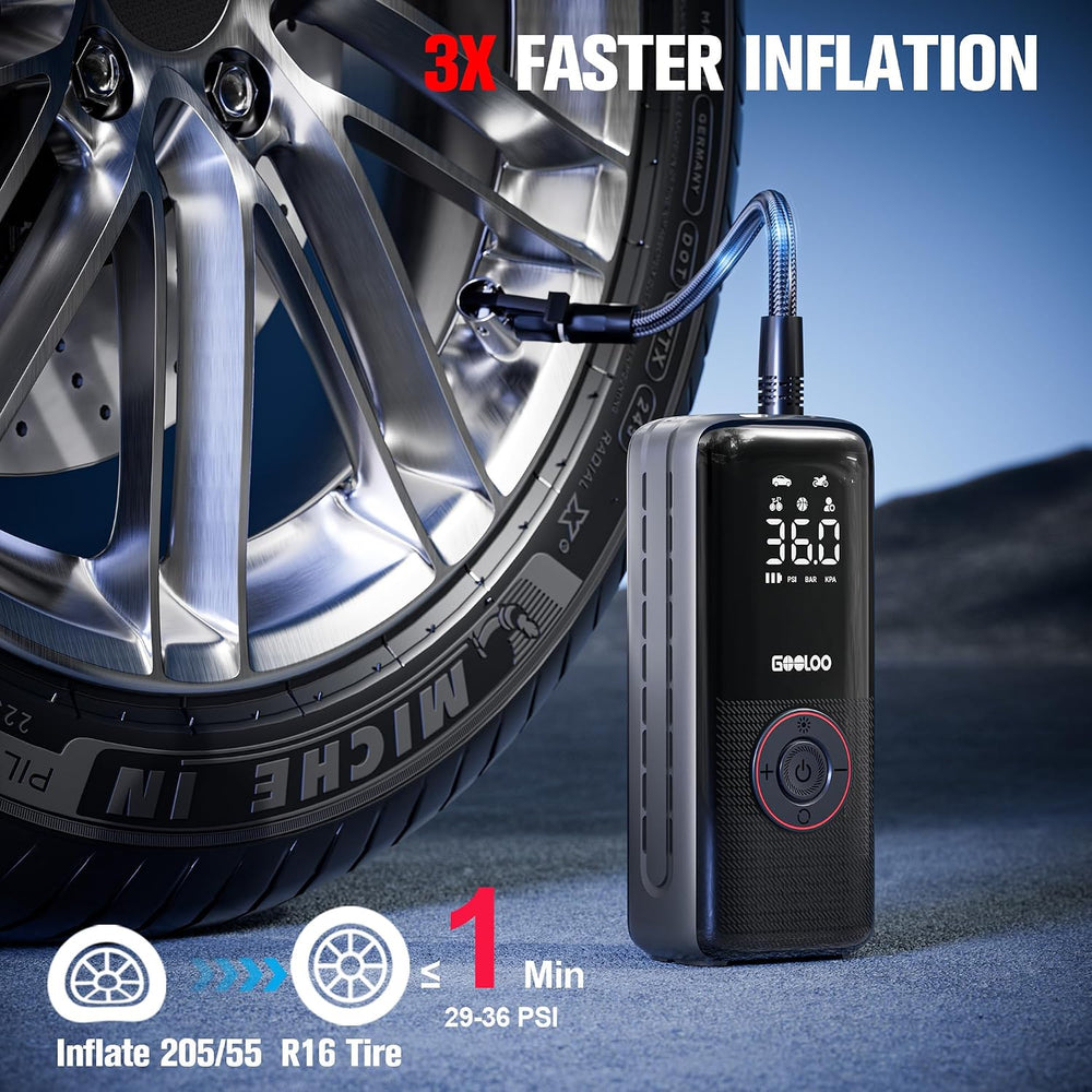 GOOLOO A6 Lite 160 PSI & 7500mAh Tire Inflator Portable Air Compressor