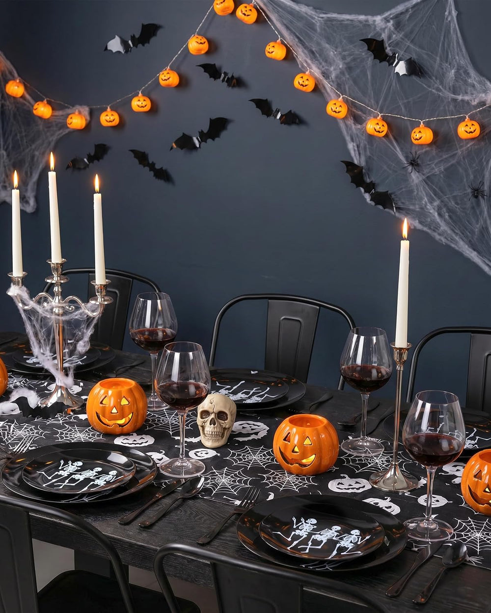 Hioasis 125 Pcs Halloween Plates for Party