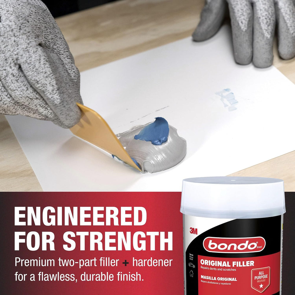 Bondo Original Filler 7 lb with Hardener 2.75 oz, Repairs Dents, Dings, Holes...