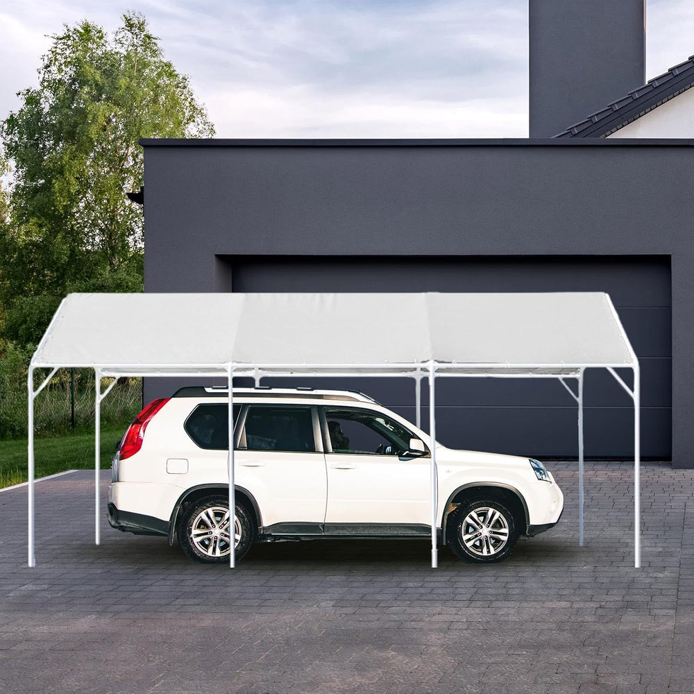 12 x 20 ft Heavy Duty Carport Canopy Waterproof Garage Car Shelter Tarp Tent ...