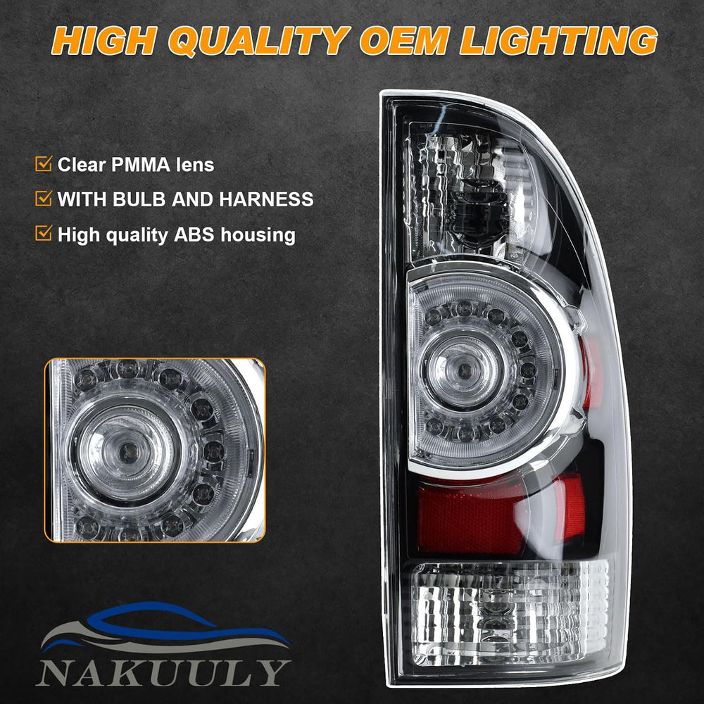 Tail Light Assembly Compatible With 2005-2015 Tacoma Pickup Driver and Passen...