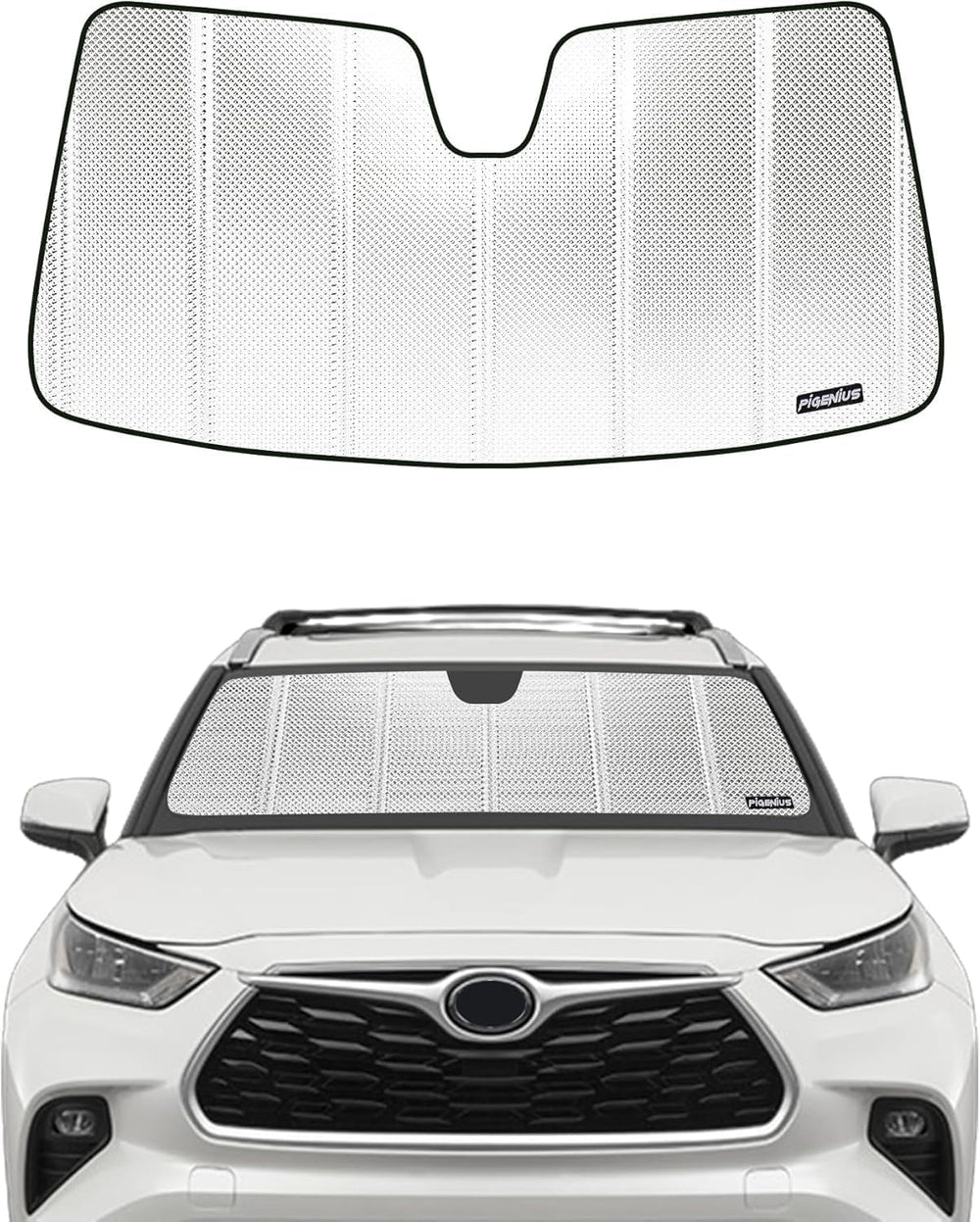 Pigenius Windshield Sun Shade for Toyota Highlander & Highlander Hybrid (...
