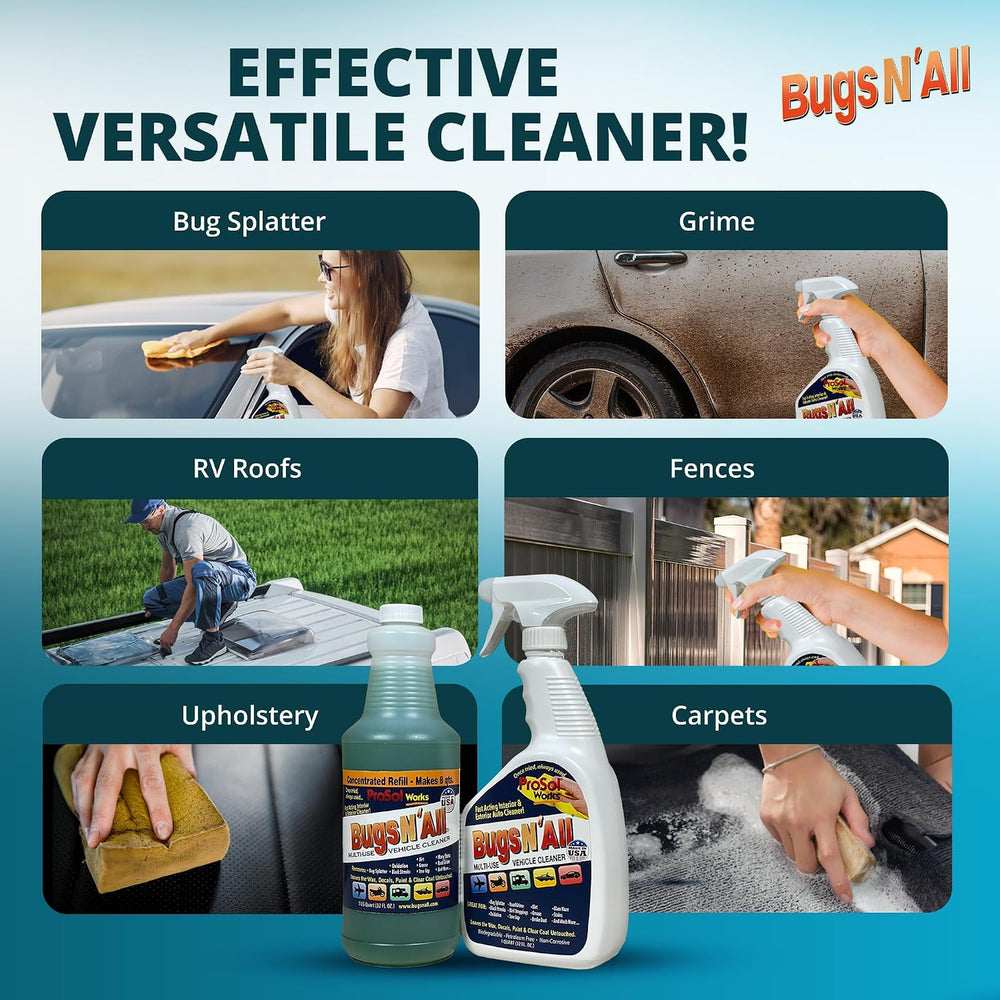Bugs N' All Multi Surface Cleaner Spray Concentrate 32 oz. w/Empty Cleani...