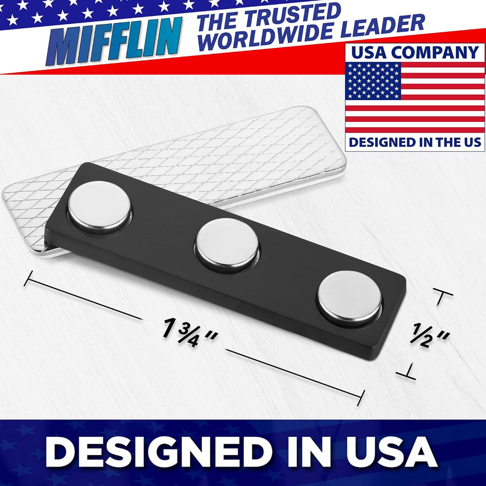 Mifflin-USA Name Tag Magnets (100 Magnets, 1.75 x 0.5 inches), Name Tag Magne...
